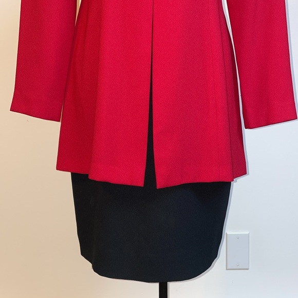 Vintage Liz Claiborne dress red black size 2 petite - Picture 6 of 8